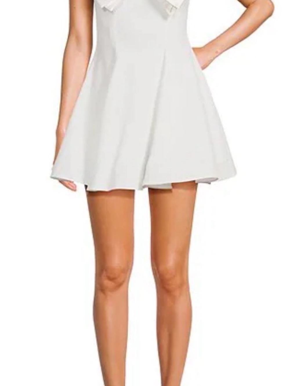 B Darlin White Strapless Wedding Dress with Bow Detail
